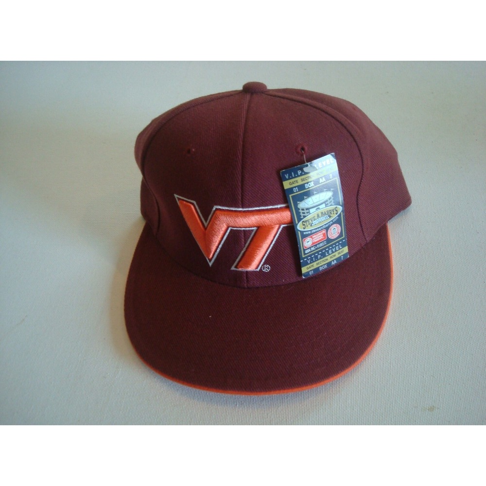 VIRGINIA TECH HOKIES fitted size 6 7/8 DEADSTOCK HAT CAP VINTAGE R1